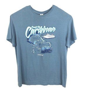 Delta Pro Weight Unisex Shirt Size X Large Blue Carnival Cruise Line 100% COTTON